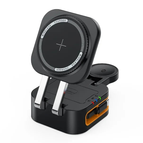 Station de charge sans fil magnétique 3 en 1 avec rallonges